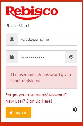 Login Not Reqistered Validation